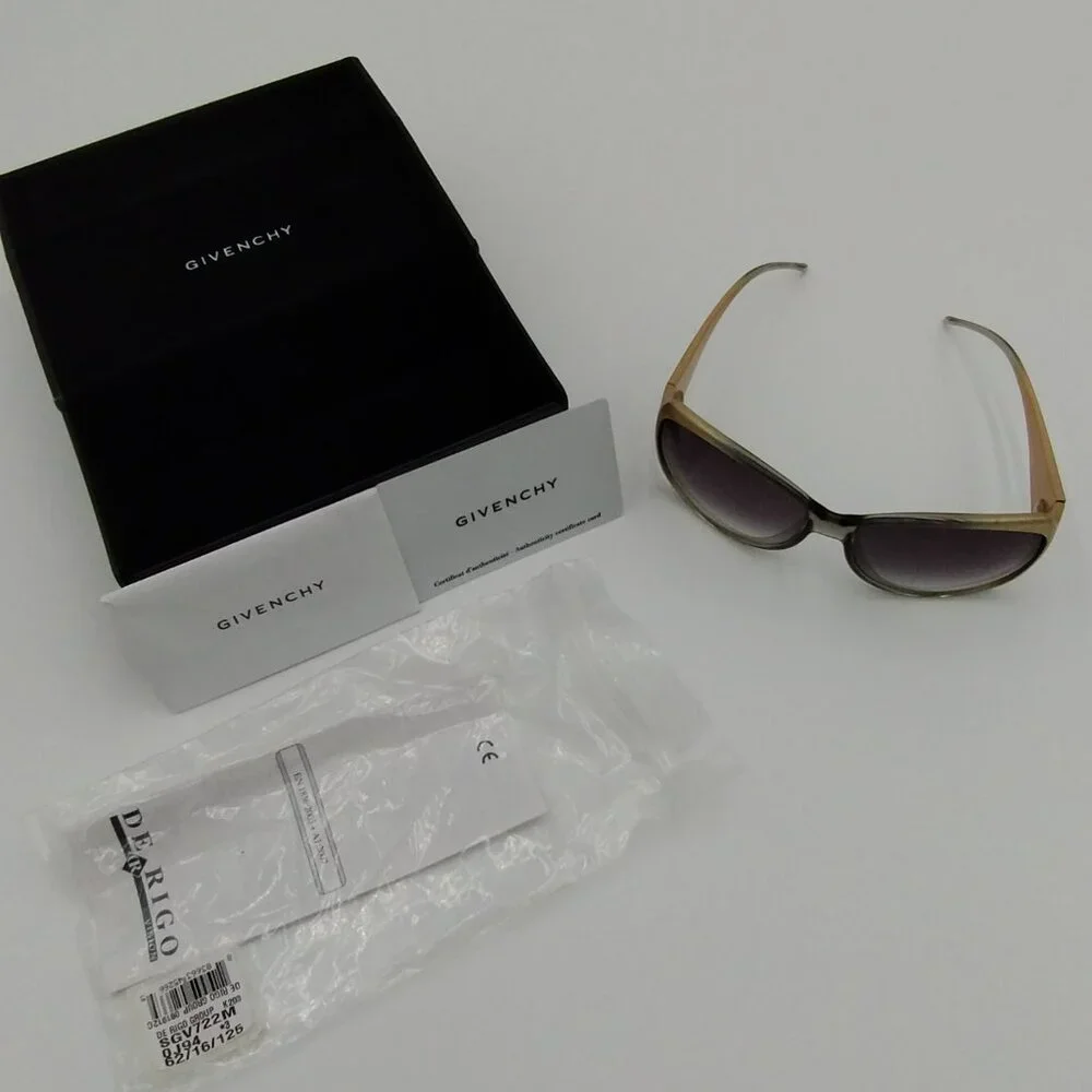 Givenchy SGV 722 Gold/Black Sunglasses